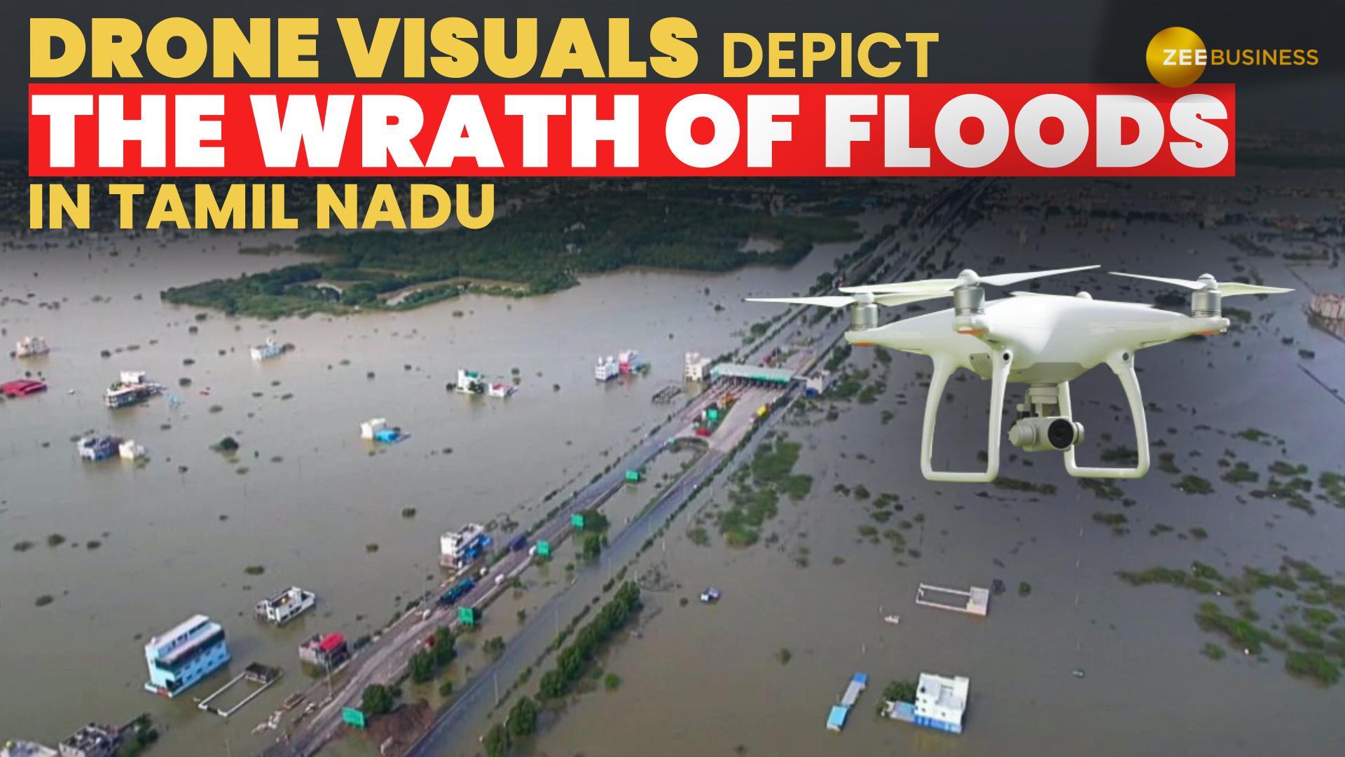 Cyclone Michaung's Deadly Aftermath: Drone Footage Unveils Devastation, Flooding in Tamil Nadu