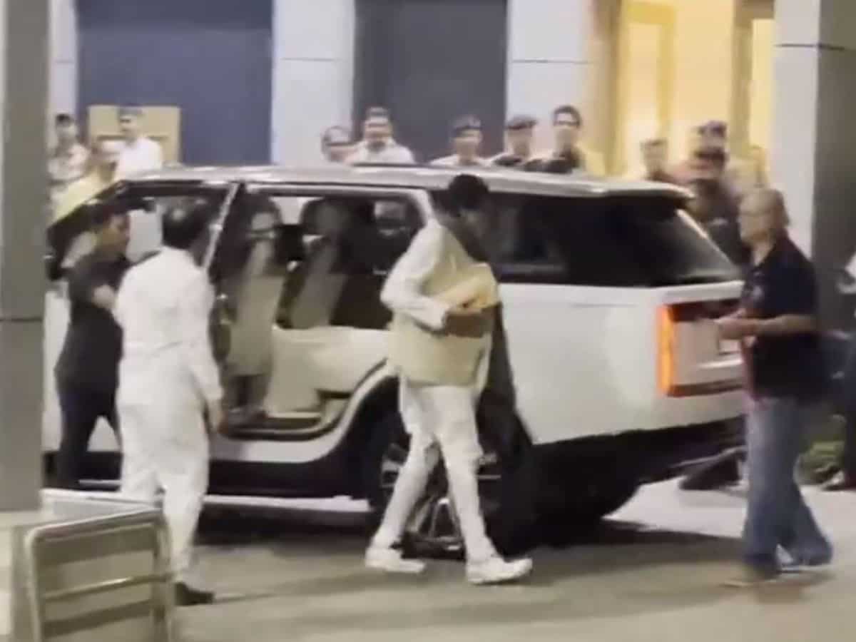 Amitabh, Abhishek Bachchan leave for Ayodhya to attend Pran Pratishtha ceremony