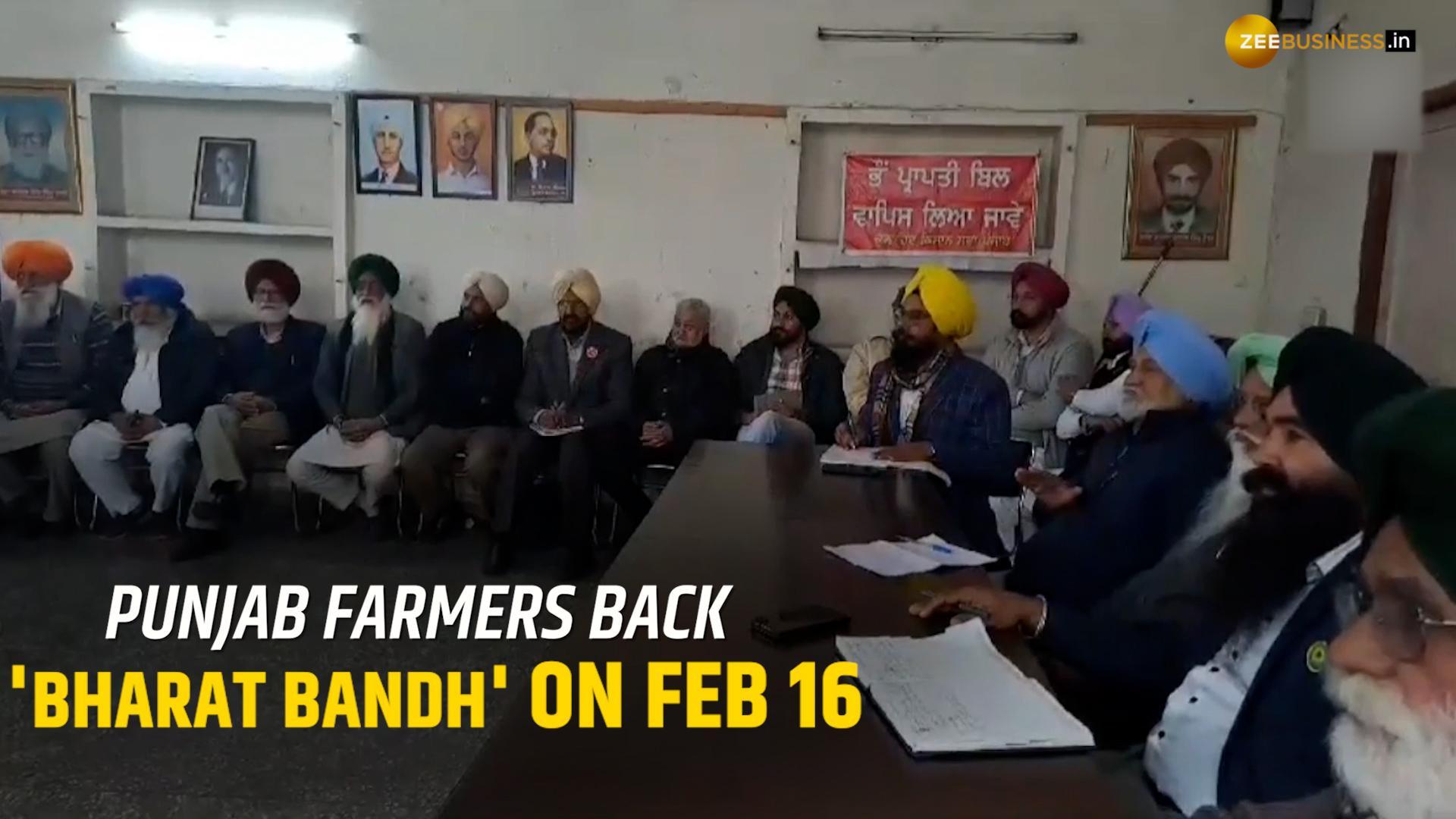 37 Punjab Farm Groups Back Feb 16 Bharat Bandh over Hit-and-Run Law | Zee Business