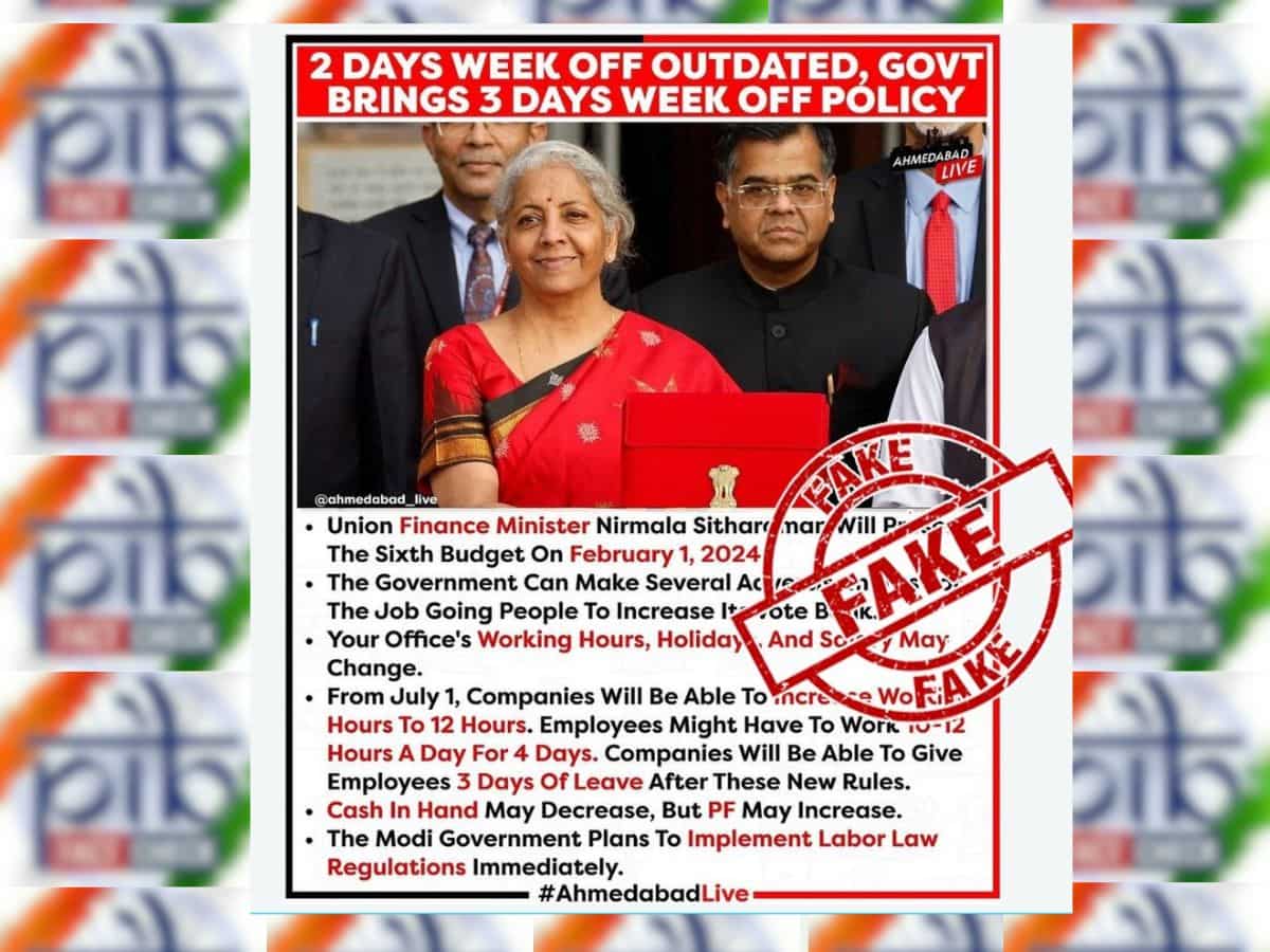 Fact Check: Will Finance Minister announce a 3-day week-off policy in upcoming budget? Know the truth of this social media claim