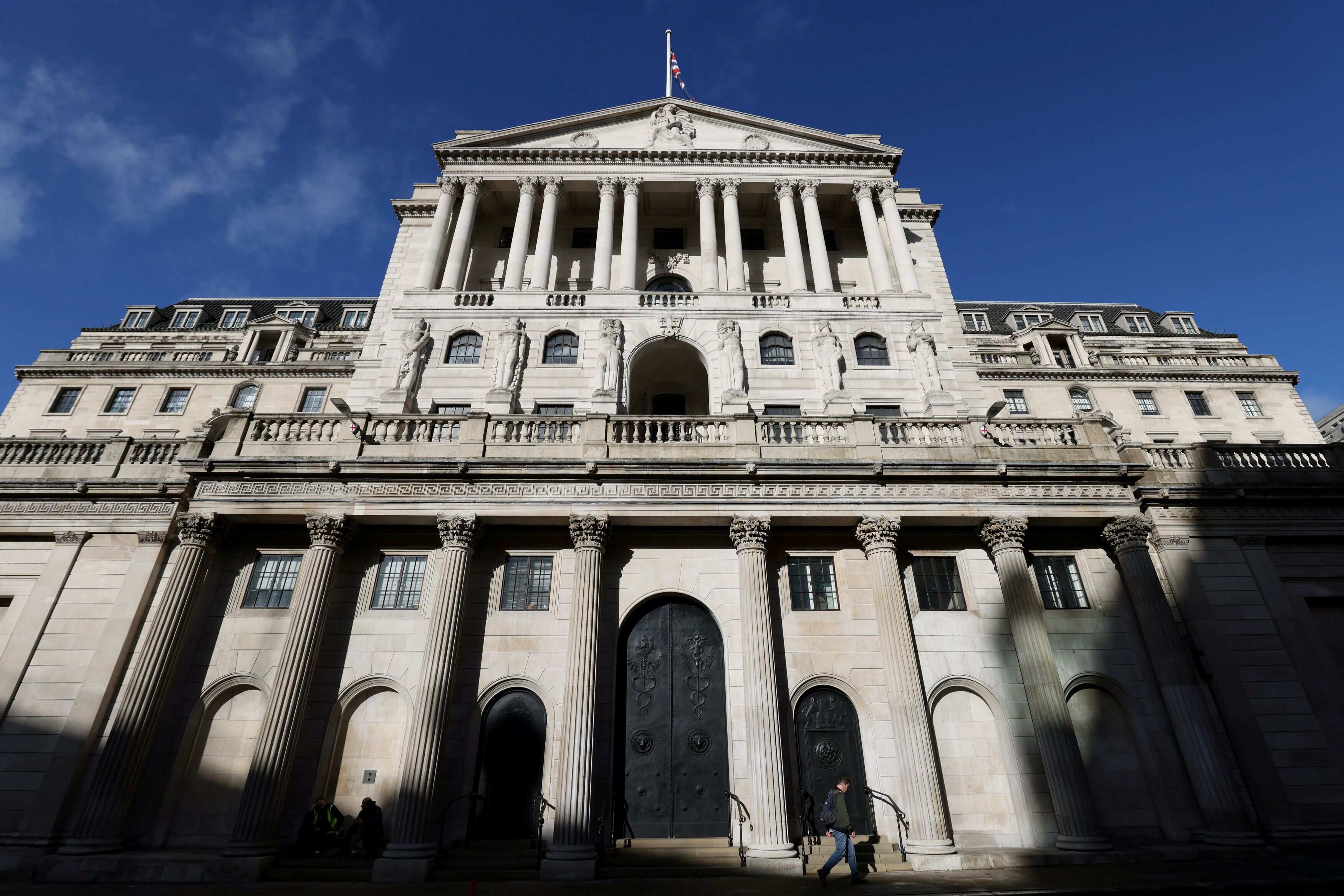 Bank of England says UK recession is modest in historical terms and that upturn is probably underway