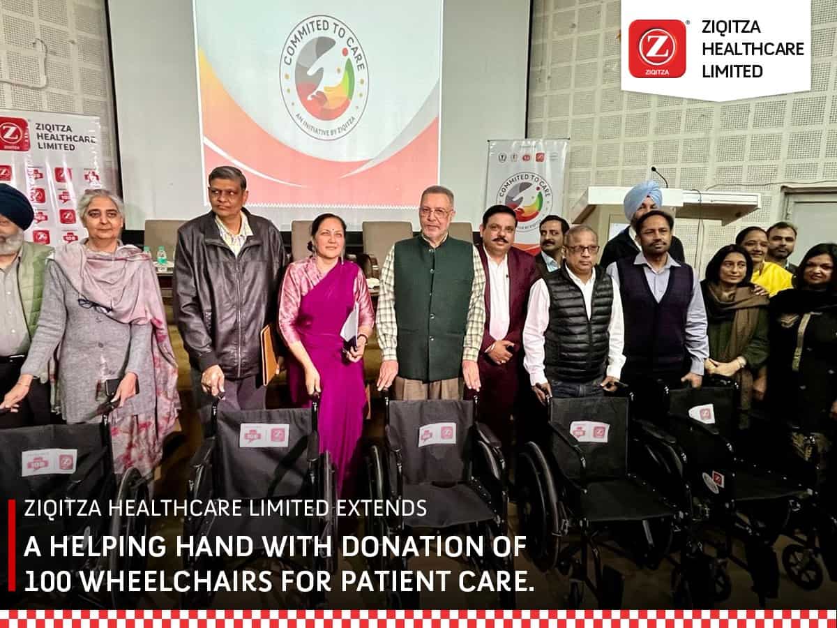 Ziqitza Healthcare Ltd extends a helping hand with donation of 100 wheelchairs for patient care
