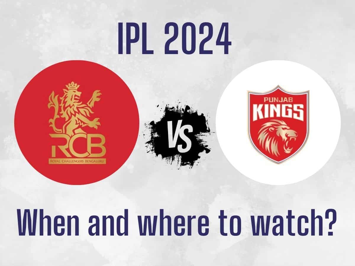 RCB vs PBKS IPL 2024 FREE Live Streaming: When and Where to watch Royal Challengers Bengaluru vs Punjab Kings Match 6 live on TV Mobile Apps Online 