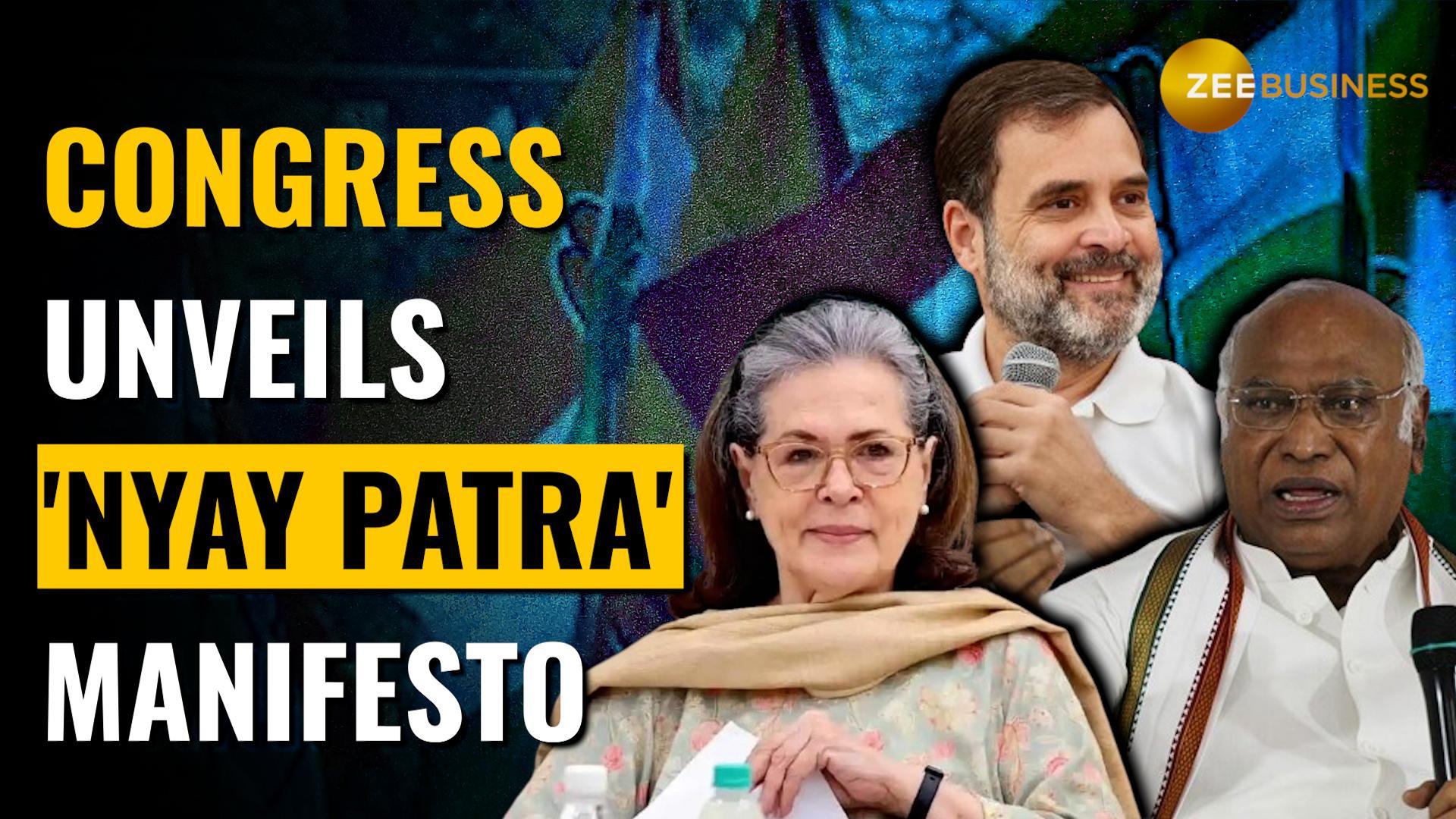 Lok Sabha Elections 2024: Congress Unveils 'Nyay Patra' Manifesto for ...