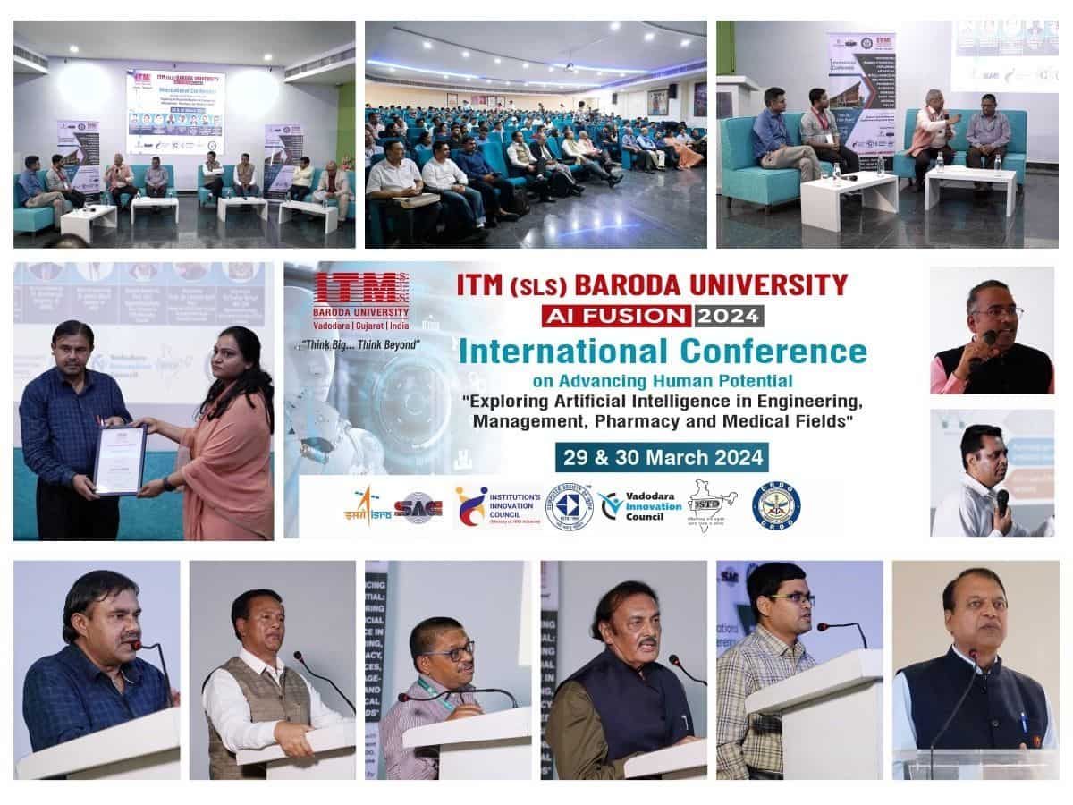 ITM SLS Baroda University Hosted AI Fusion 2024 with SAC-ISRO & DRDO Pune