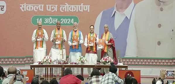 PM Modi releases BJP's LS poll manifesto with special focus on LPG pipeline 