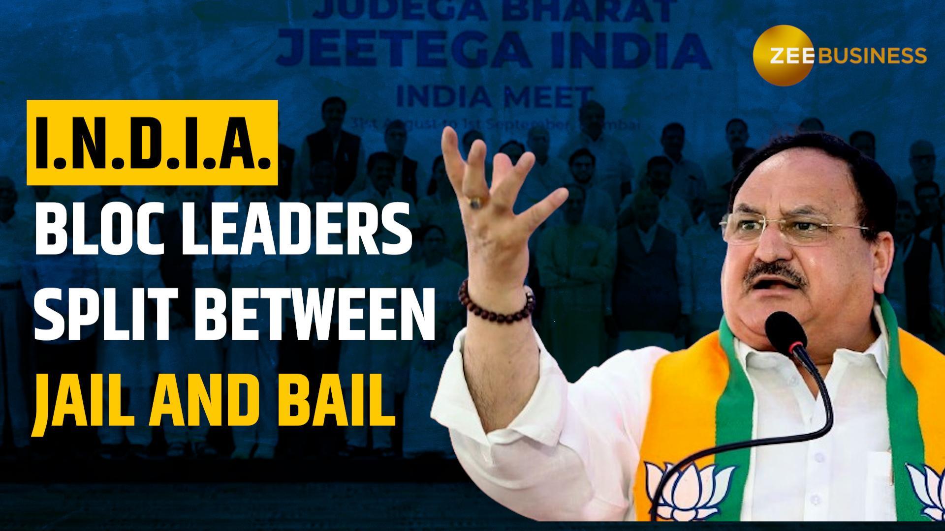 Bjp Chief Jp Nadda Accuses I N Di A Bloc Leaders Half In Jail Half