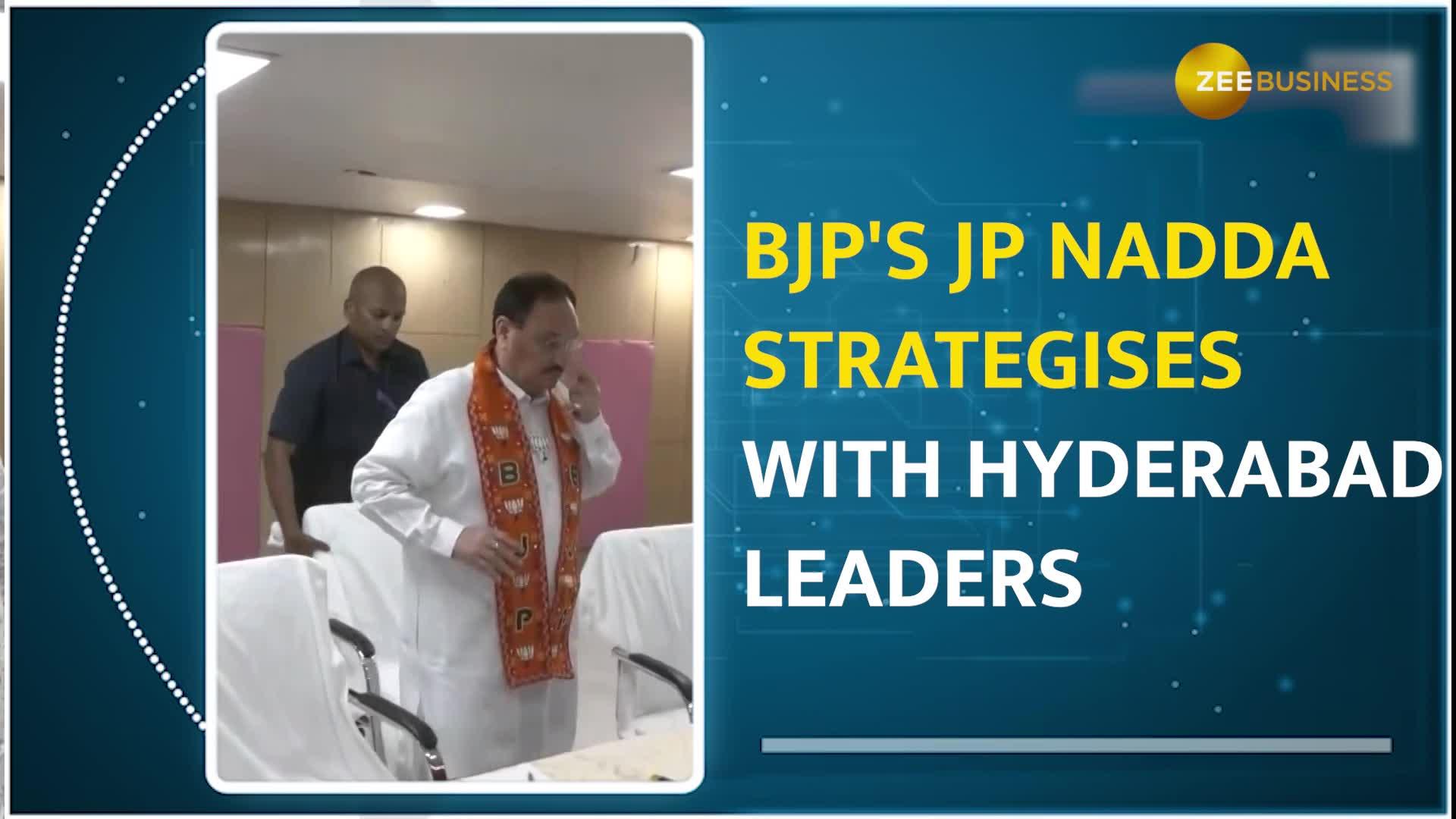 BJP President JP Nadda Leads Strategy Meeting in Hyderabad | Lok Sabha ...