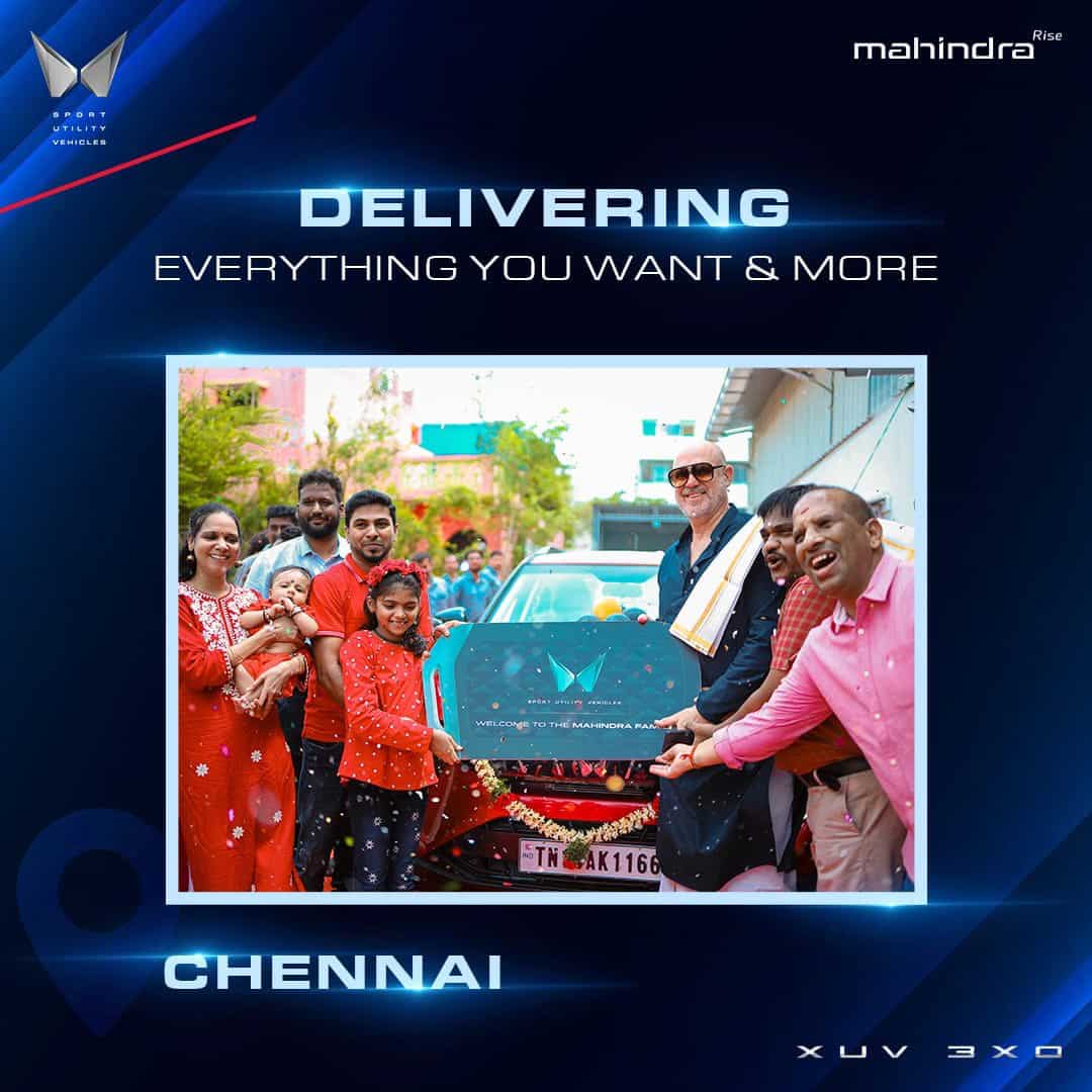 Mahindra XUV 3XO deliveries begin: Chennai