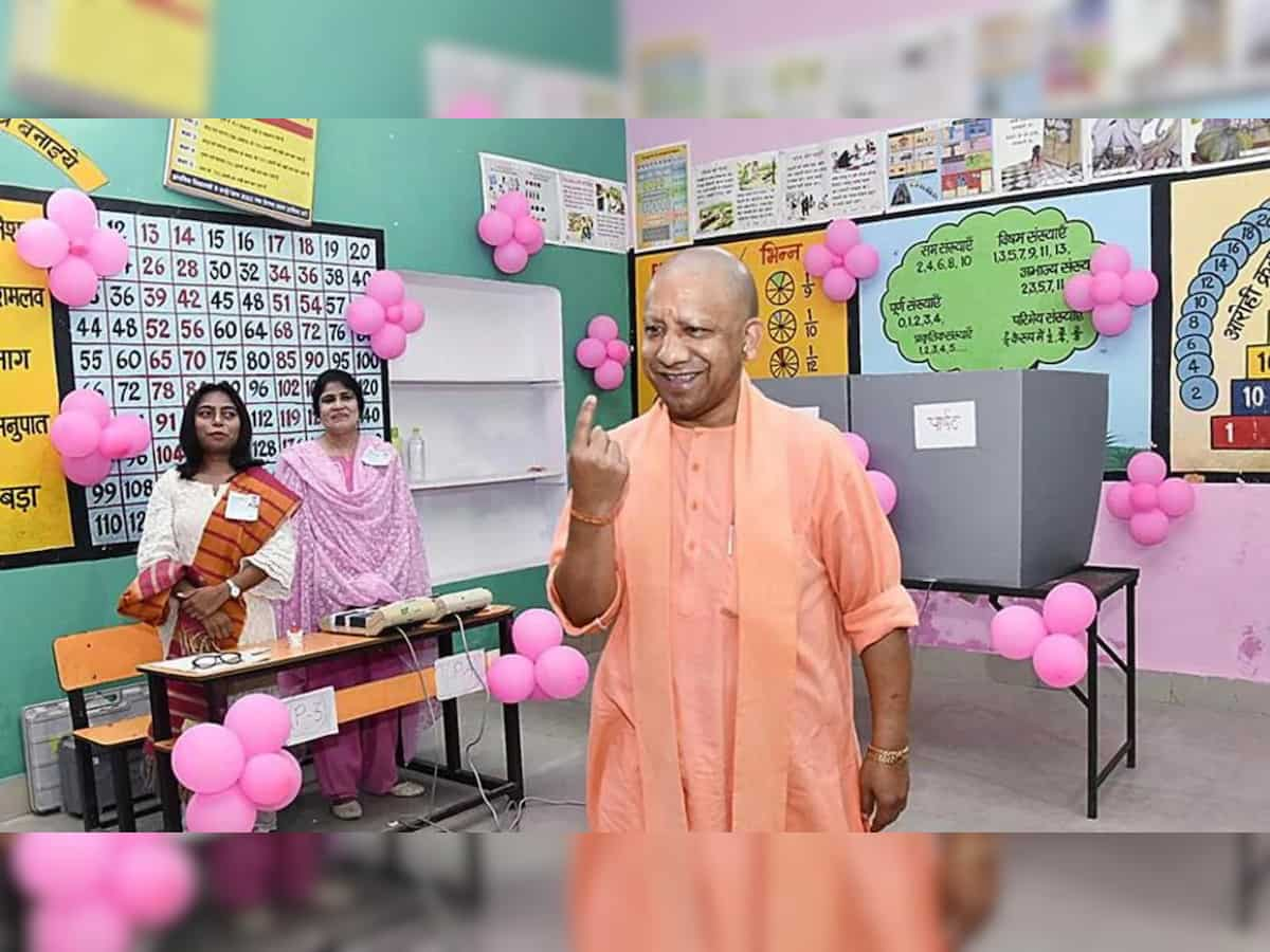 Lok Sabha Election Phase 7: UP Chief Minister Yogi Adityanath on Saturday cast his vote at a polling booth in Gorakhpur's Gorakhnath