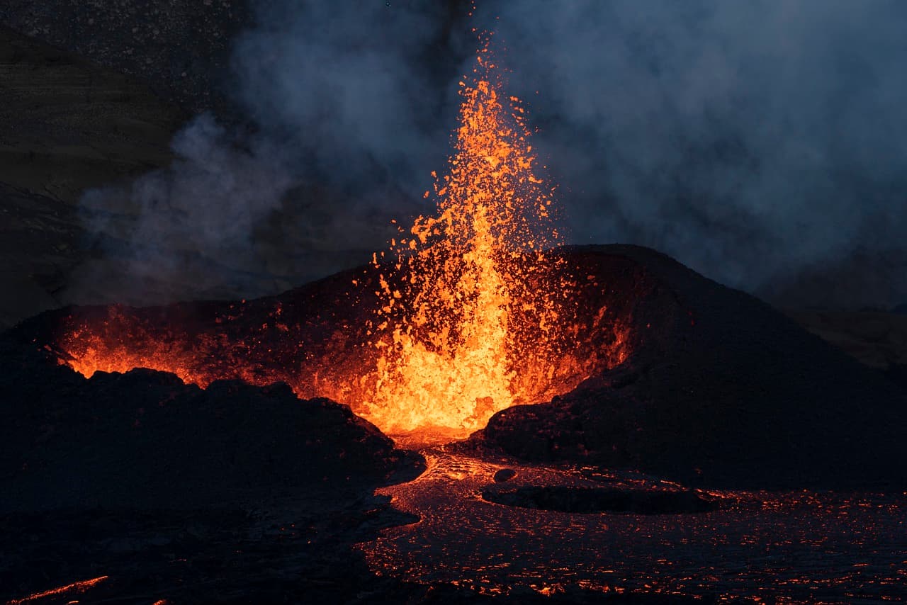Indonesia's Mount Ibu erupts in Jakarta, spewing red lava, thick ash and dark clouds into the sky 