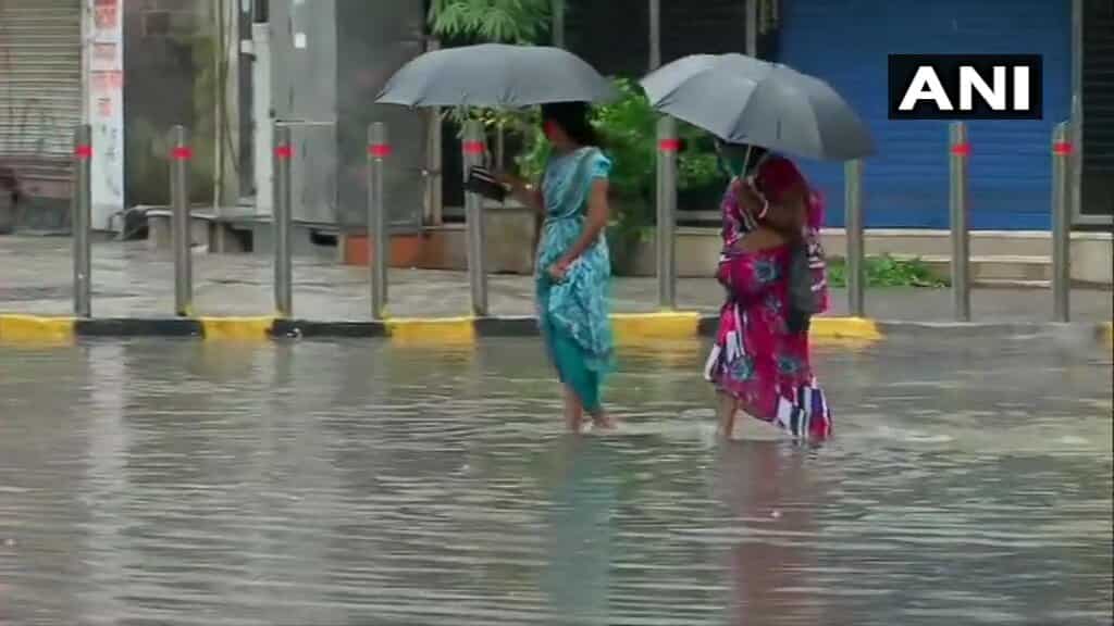 Heavy rains lash Mumbai, other districts; road cave-in hits traffic on Ahmedabad-bound highway 