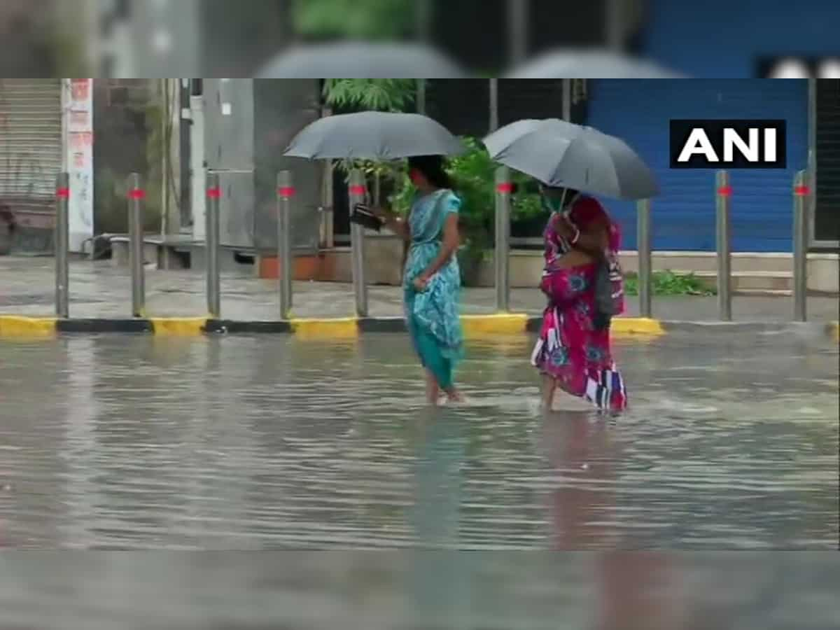 Heavy rains lash Mumbai, other districts; road cave-in hits traffic on Ahmedabad-bound highway 