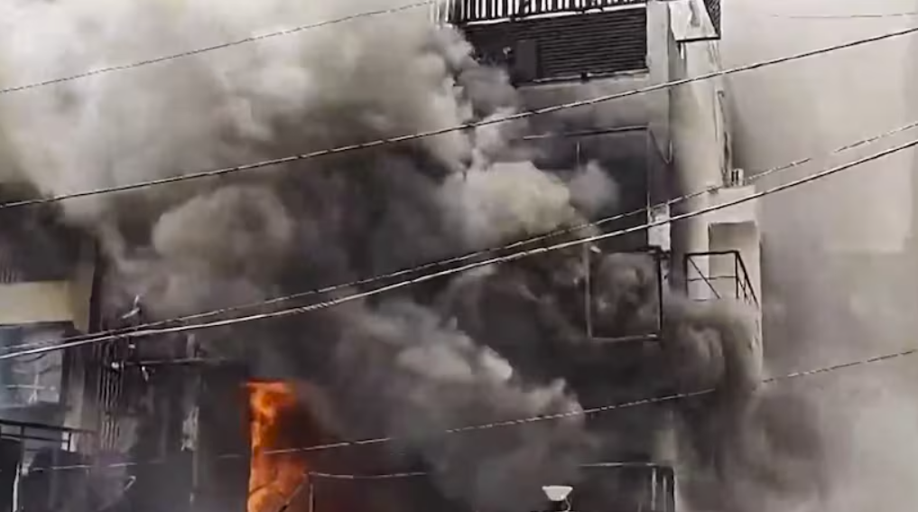 5 shops gutted in fire at Vasant Vihar