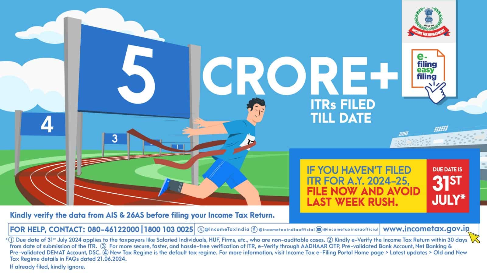 INCOME TAX SEASON | If you haven't filed ITR for AY25, file now & avoid last week rush: Income Tax Department 