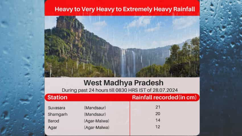 MONSOON WEATHER RAINFALL | These regions in Madhya Pradesh receive more than 200 mm of rainfall