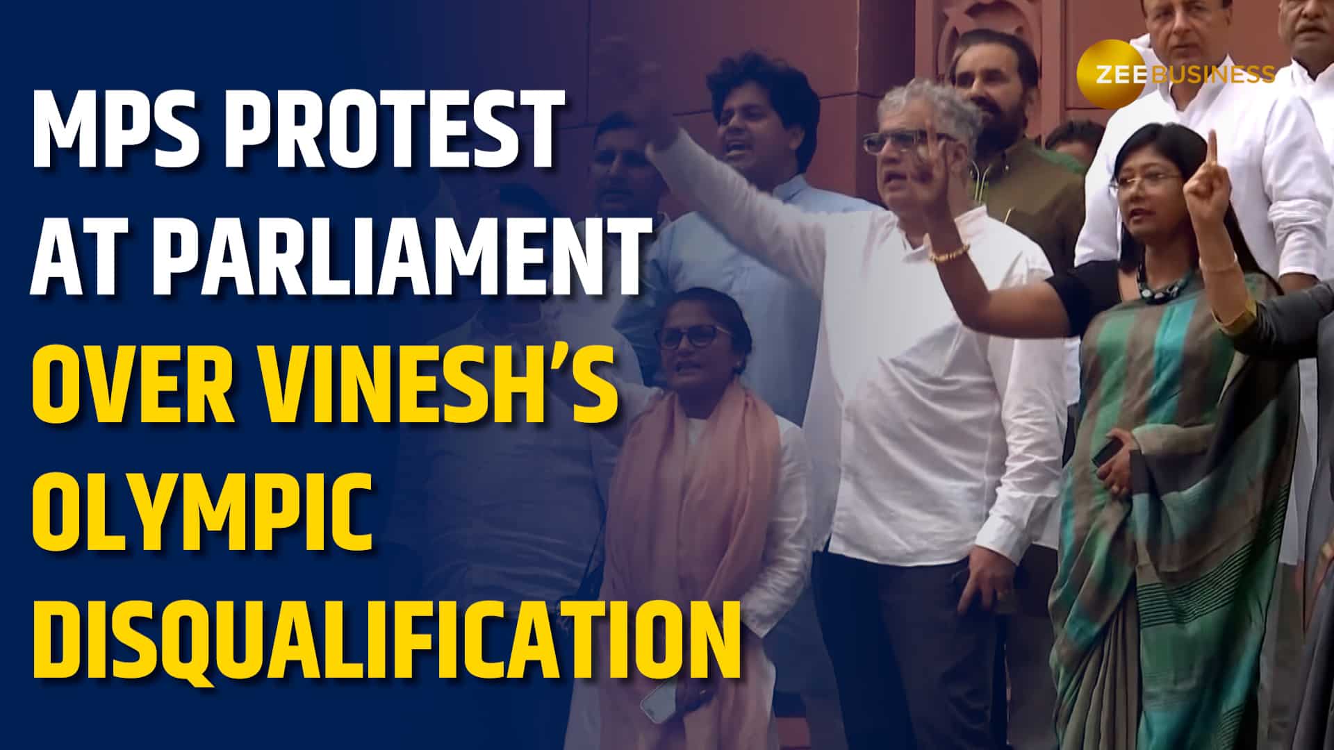 INDIA bloc MPs protest at Parliament over Vinesh’s Olympic disqualification, term it ‘Black Day’