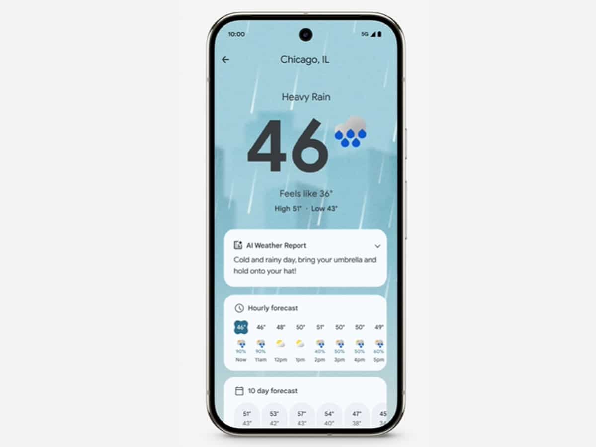 Google Pixel 9 Pro Price in India: Better weather app