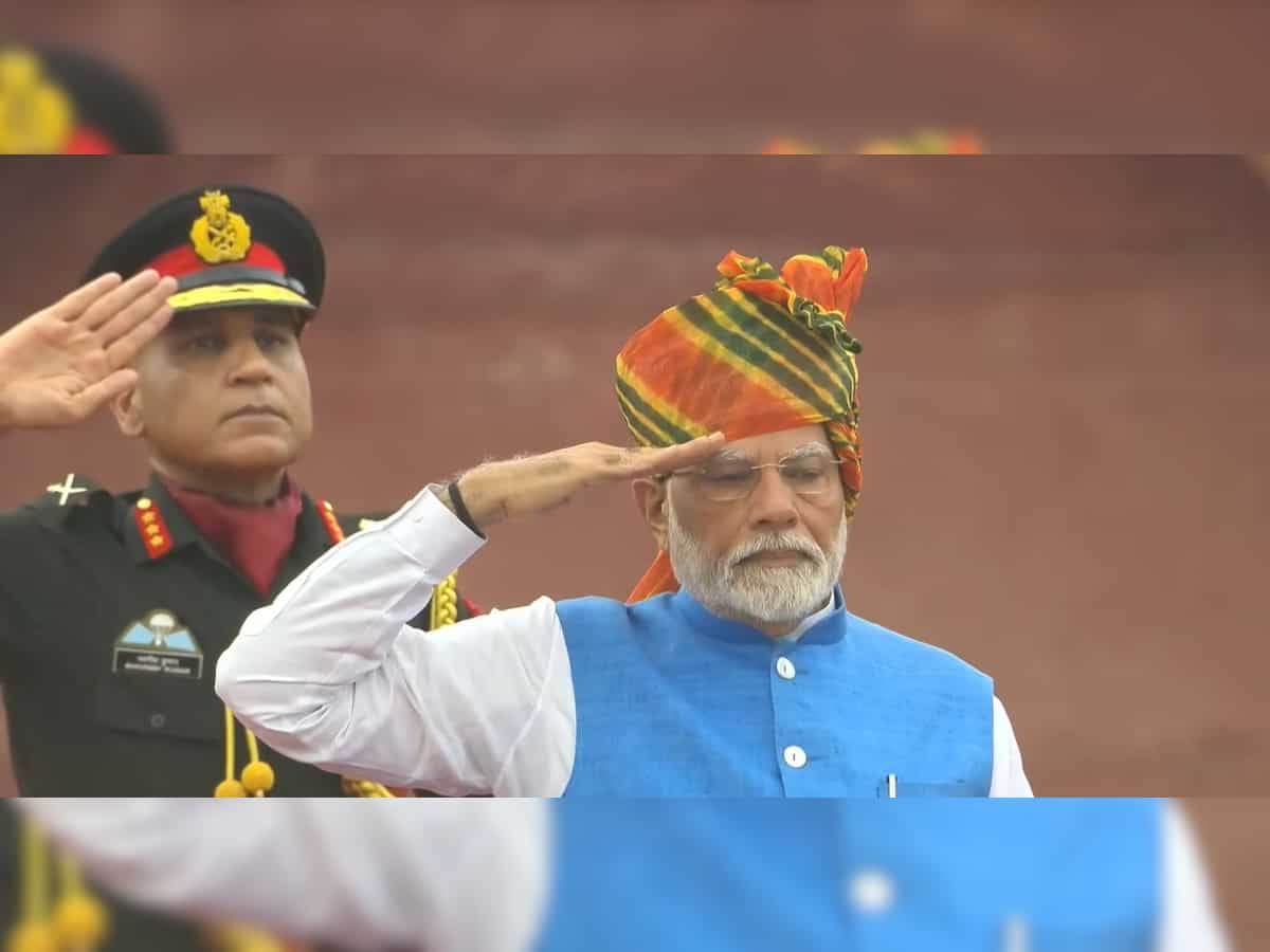 PM Narendra Modi unfurls national flag from ramparts of Red Fort