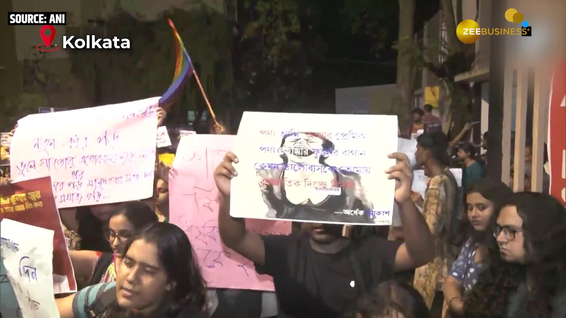 Students, transgenders lead mashal march in Kolkata demanding justice in RG Kar rape-murder case
