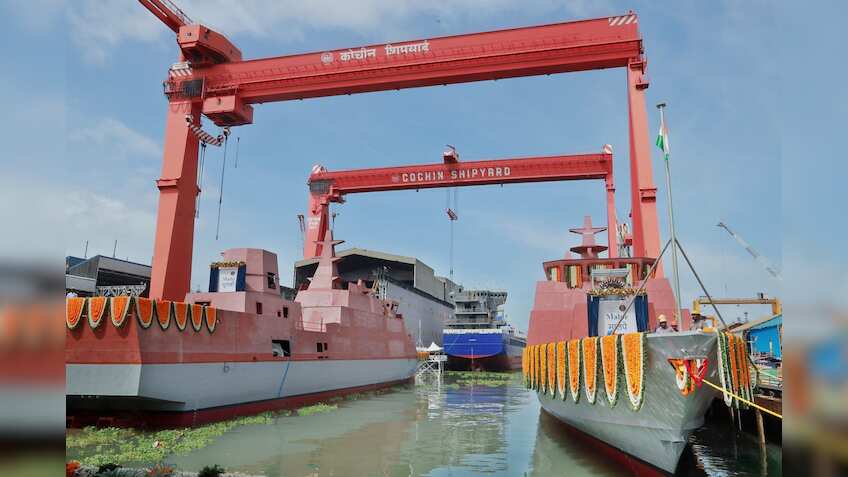 Cochin Shipyard rolls out Malpe & Mulki ships for Indian Navy