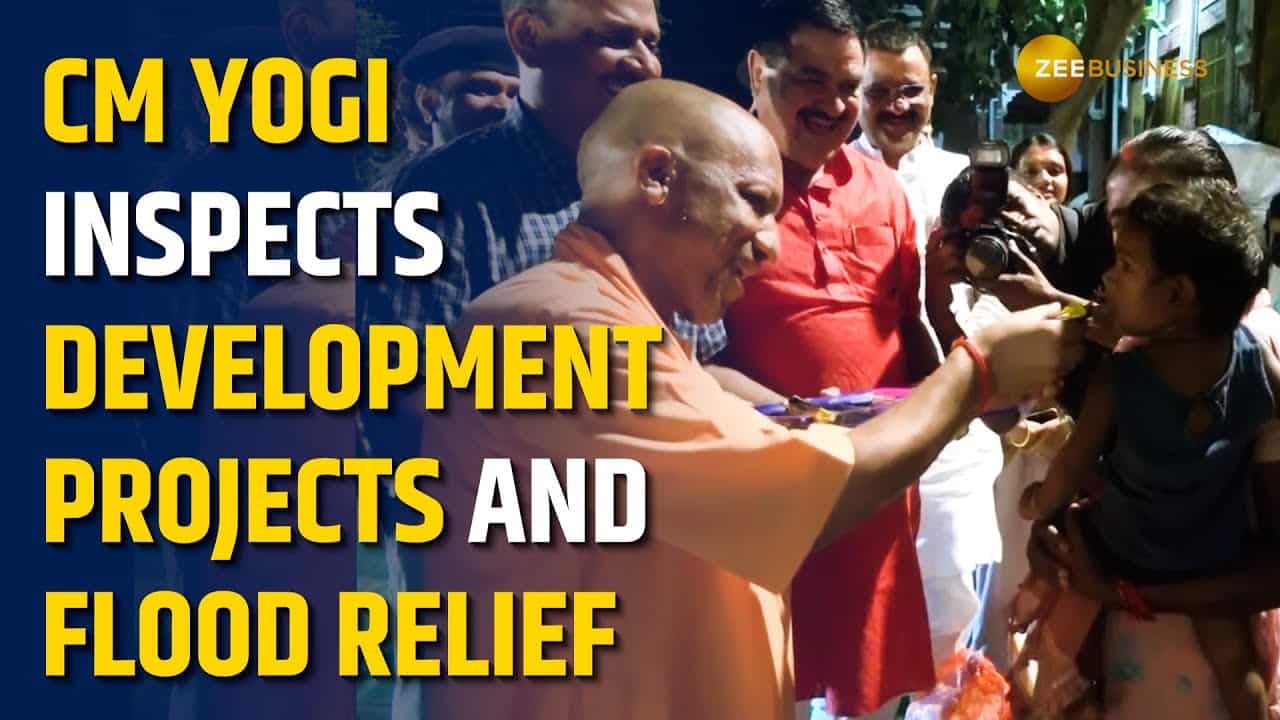 Yogi Inspects Projects and Distributes Relief