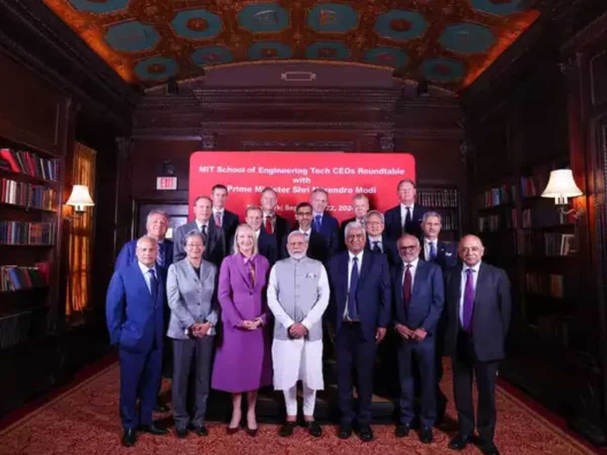 PM Modi attends ‘fruitful’ tech CEOs roundtable in New York