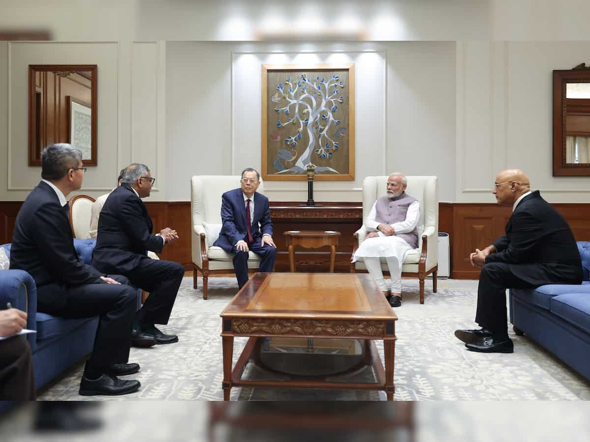 PM Narendra Modi meets top officials of Tata Sons, PSMC over semiconductor manufacturing projects