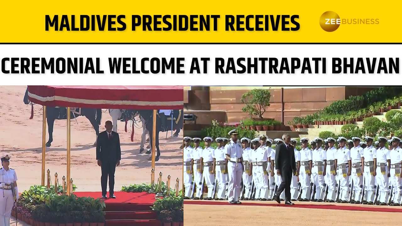 Maldives President's Welcome at Bhavan