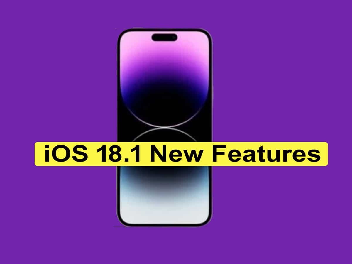 iOS 18.1 new features