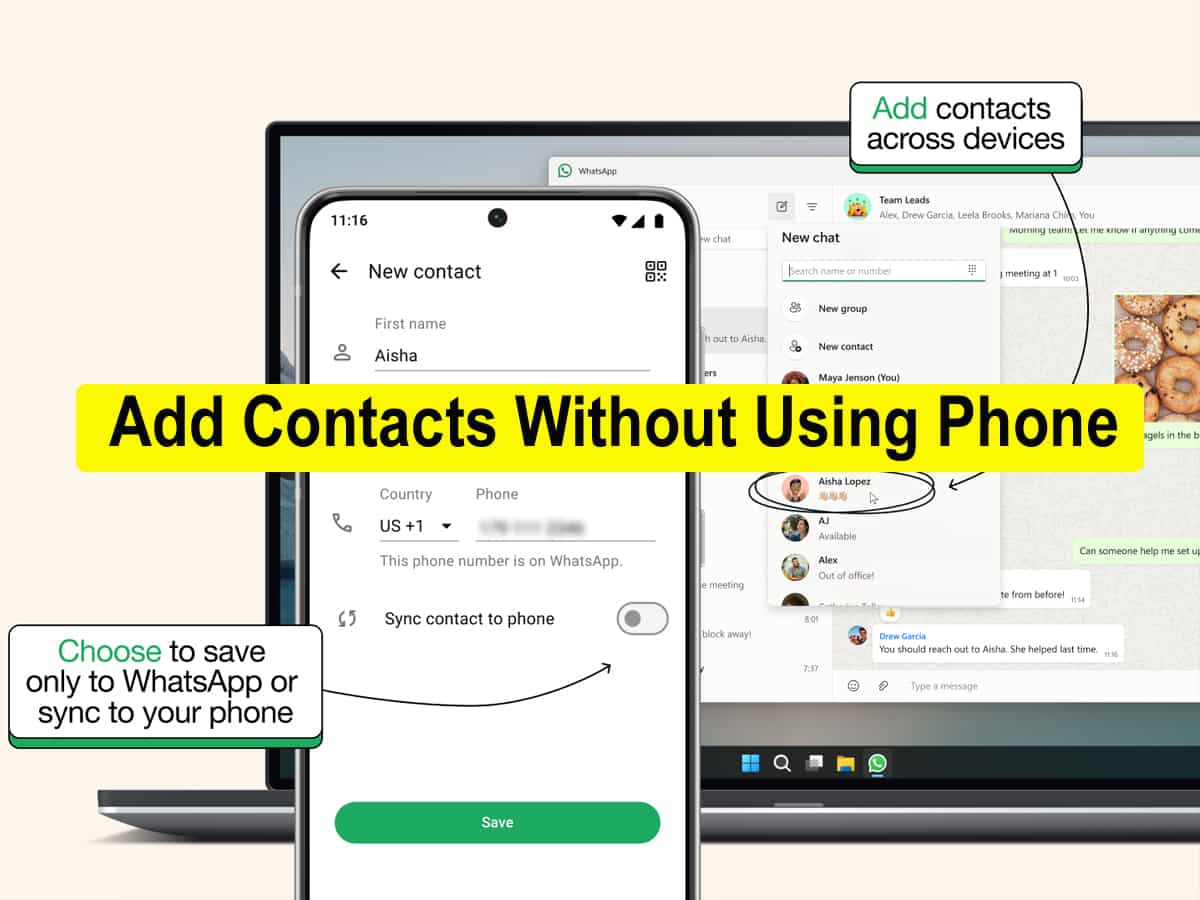 WhatsApp Manage Contacts feature: You can soon add contacts without using your phone - Here's how