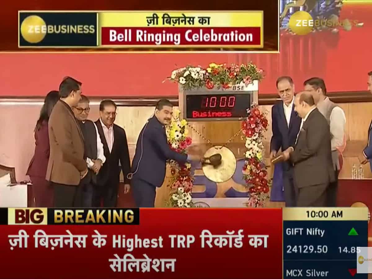  Bell Ringing Celebration: Anil Singhvi rings bell at BSE as Zee Business creates history with record 77.4% market share