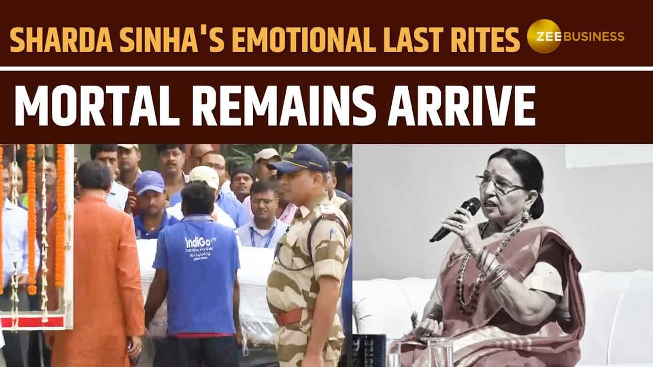 Emotional Farewell as Sharda Sinha's Mortal Remains Arrive