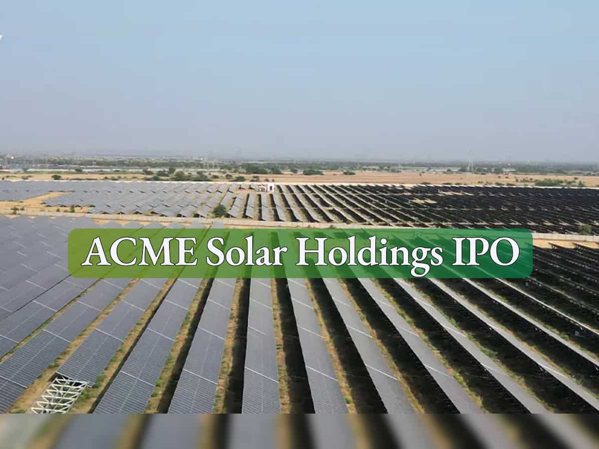 ACME Solar Holdings' Rs 2,900-crore IPO to close on Friday: Key things to know about public offer priced at Rs 275-289 