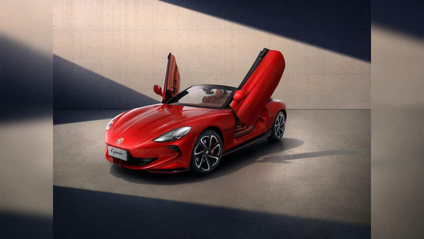 MG Select unveils MG Cyberster with electric scissor doors, futuristic ...