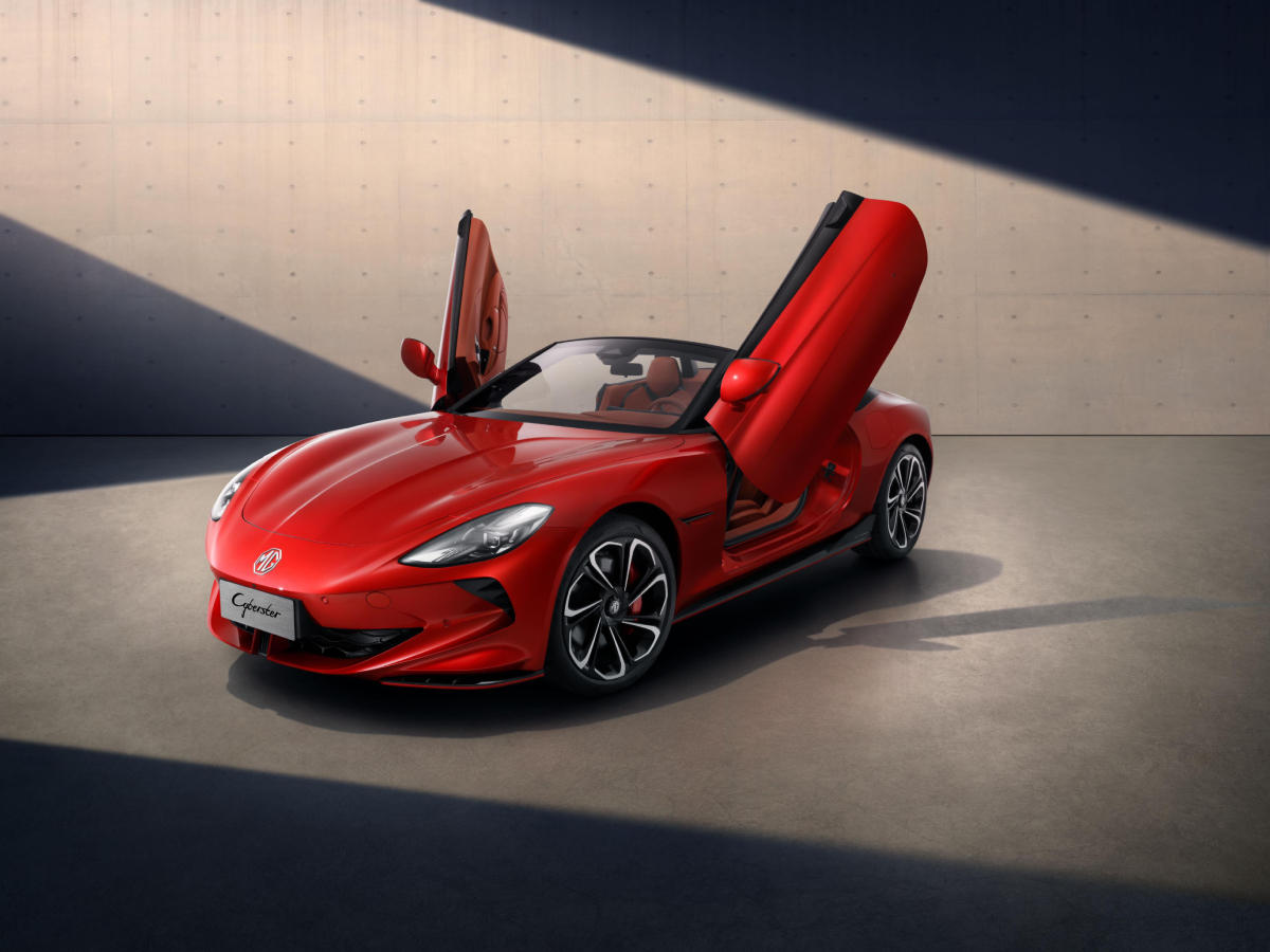 MG Select unveils MG Cyberster with electric scissor doors, futuristic ...