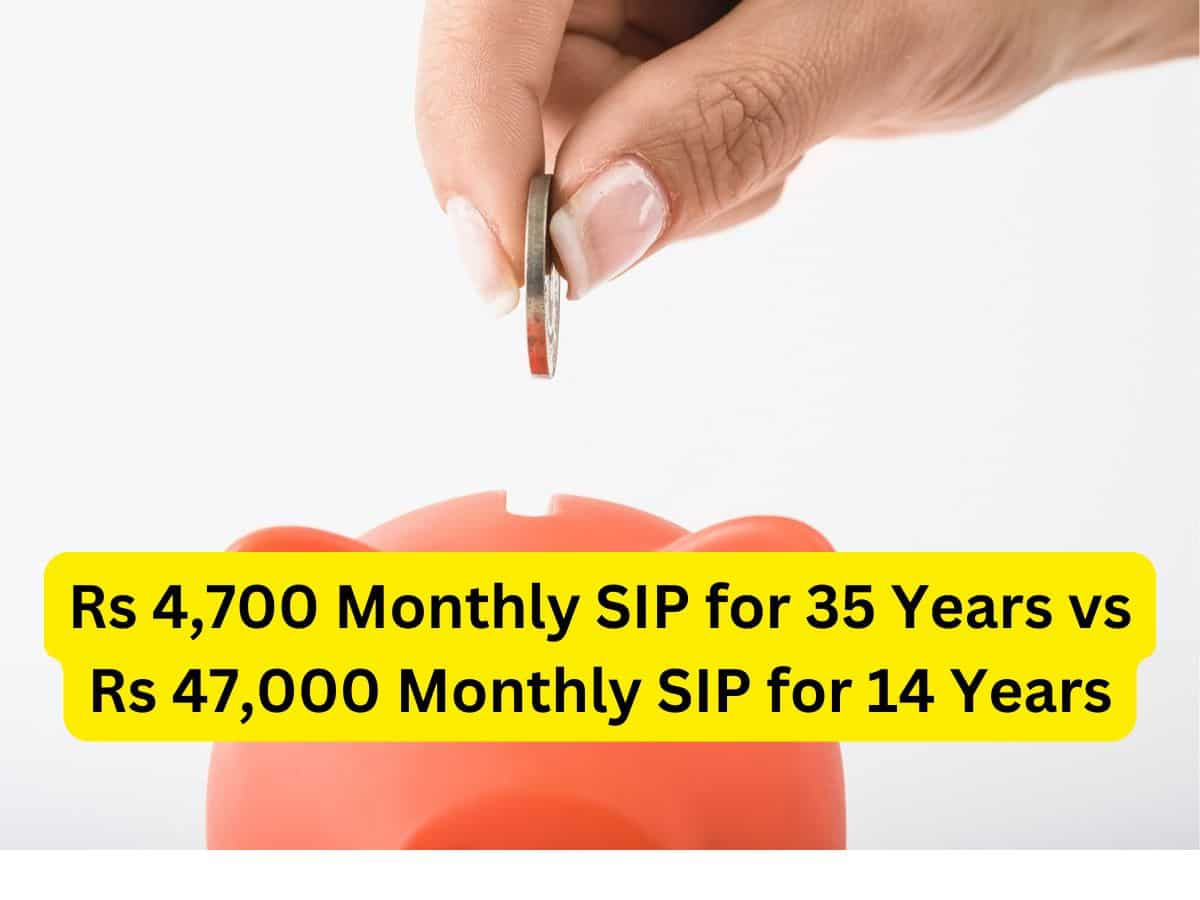 Rs 4,700 Monthly SIP for 35 Years vs Rs 47,000 Monthly SIP for 14 Years: Which can give you higher corpus in long term? See calculations