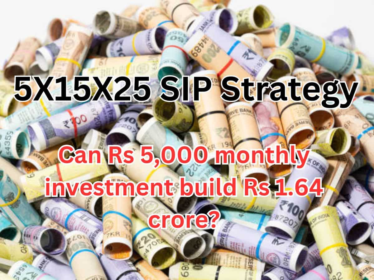 5X15X25 SIP Strategy: Can Rs 5,000 monthly investment generate Rs 1.64 crore corpus?