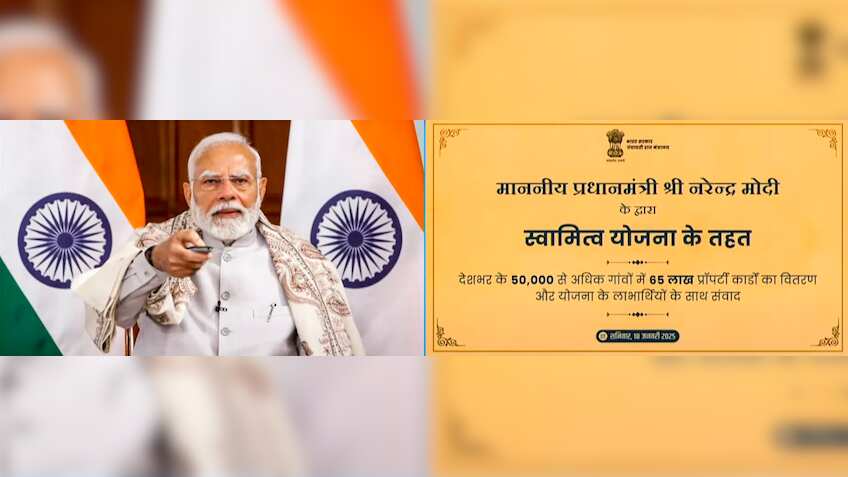 PM Narendra Modi distributes 65 lakh Svamitva property cards