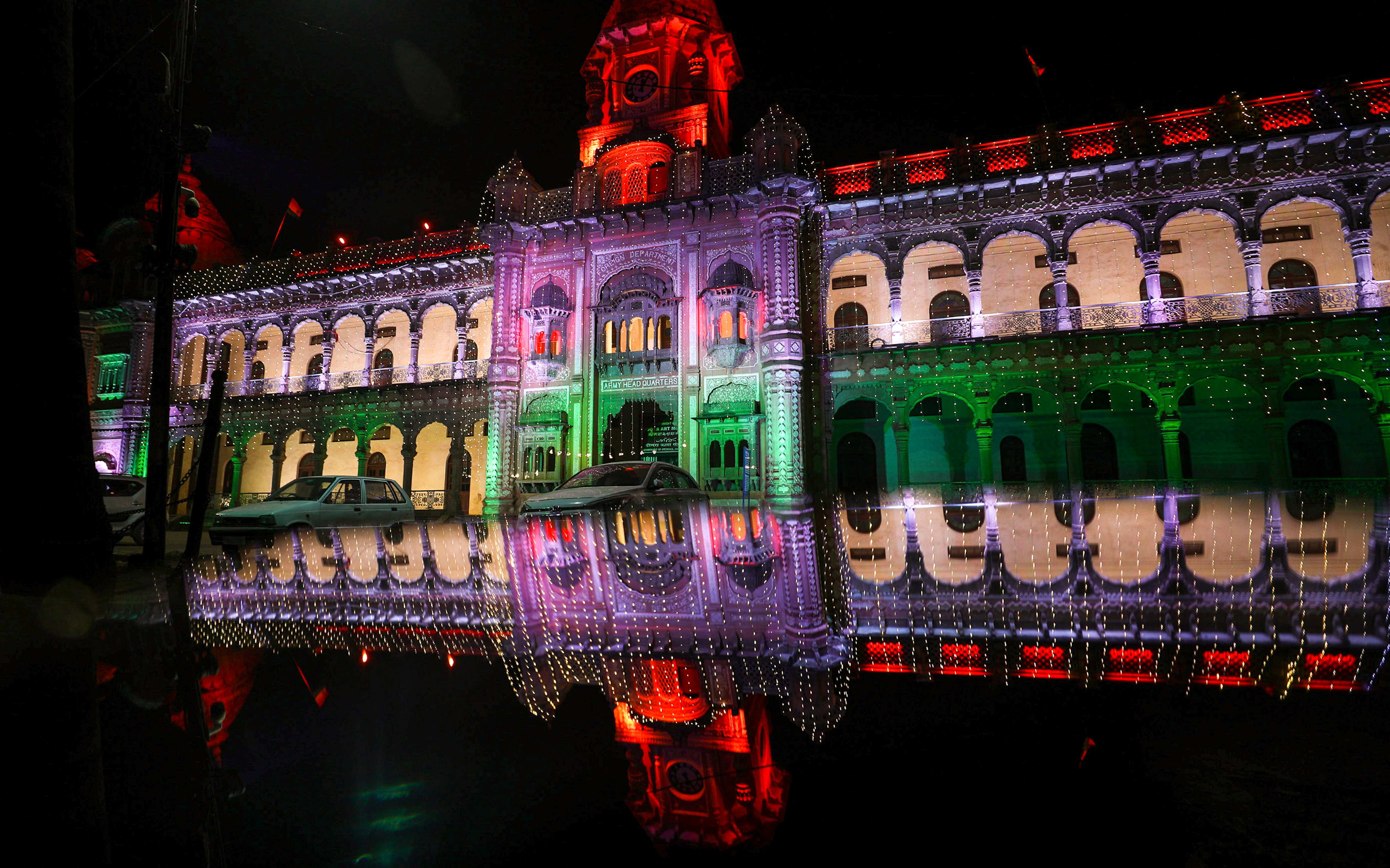 Mubarak Mandi Palace lights up in tricolour