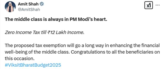 Middle Class Always in PM Modi's Heart: Amit Shah on Budget