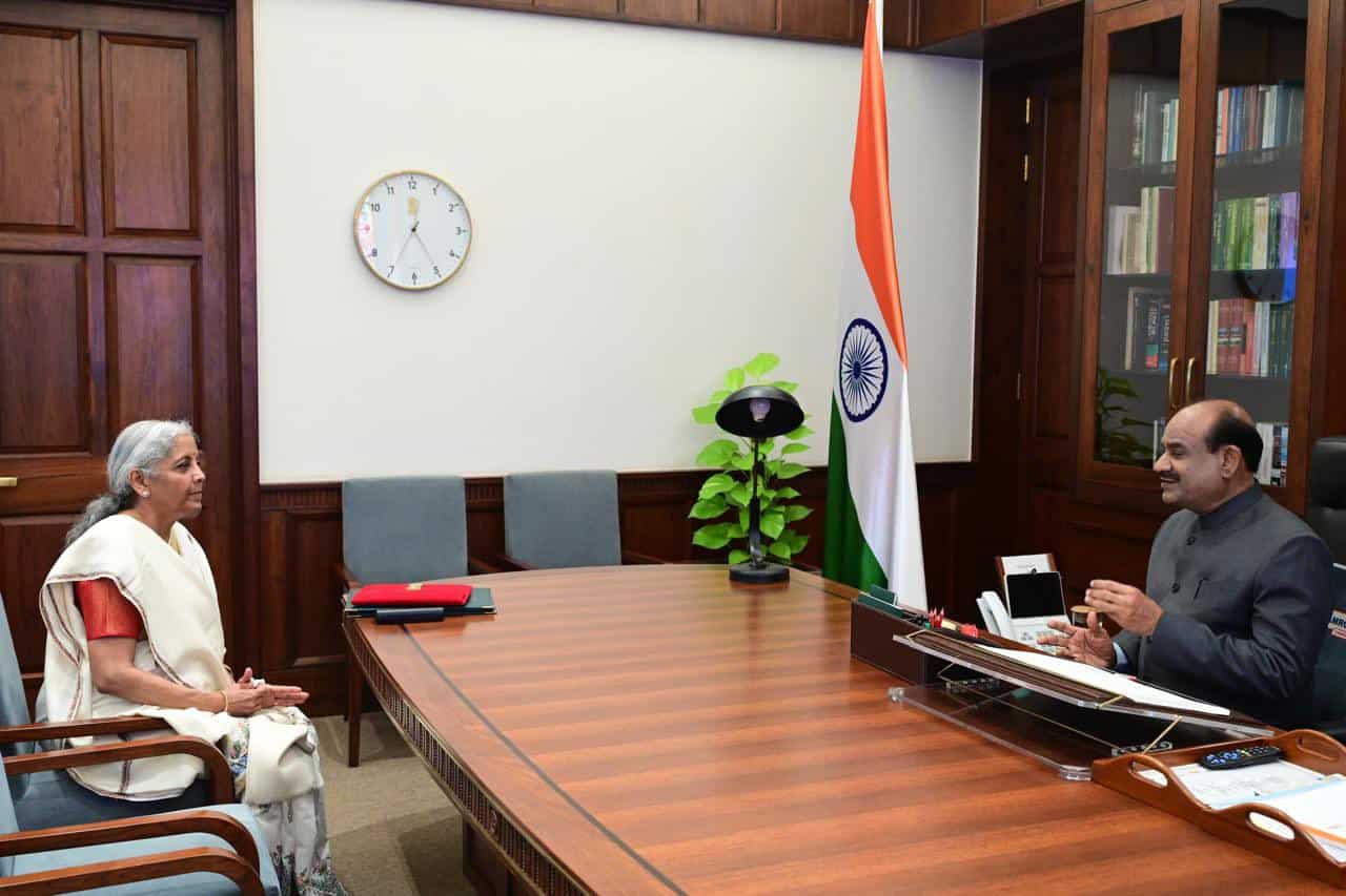 FM meets Lok Sabha Speaker