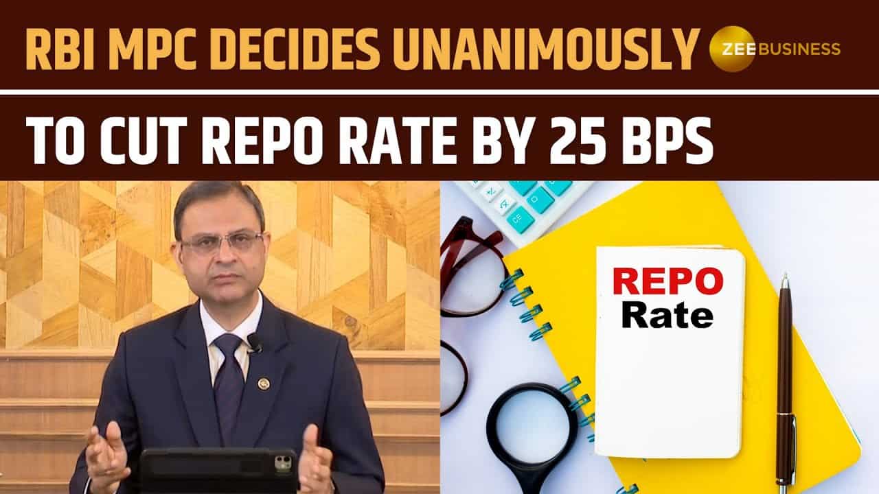 RBI MPC Meeting 2025: RBI MPC cuts repo rate by 25 bps to 6.25%