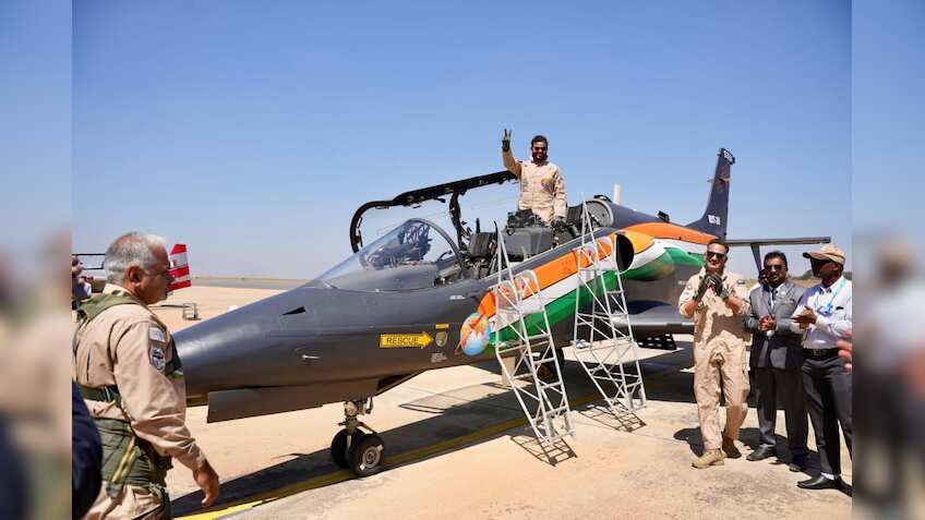 Aero India 2025: Civil Aviation Minister Ram Mohan Naidu takes sortie in indigenous fighter jet 