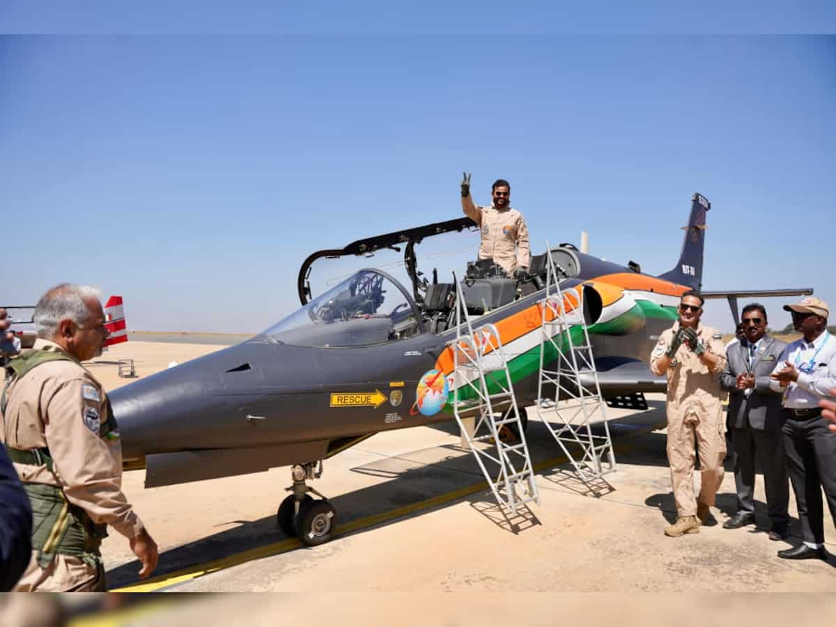 Aero India 2025: Civil Aviation Minister Ram Mohan Naidu takes sortie in indigenous fighter jet 