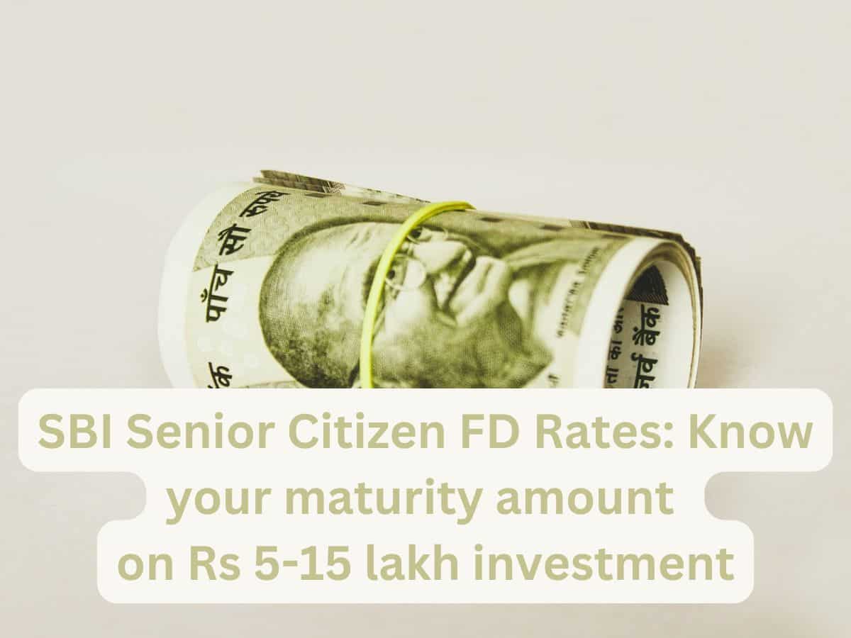 SBI Senior Citizen FD Rates: Know your maturity amount for investments ranging from Rs 5 lakh to Rs 15 lakh in 1 year, 3-year and 5-year; calculations inside
