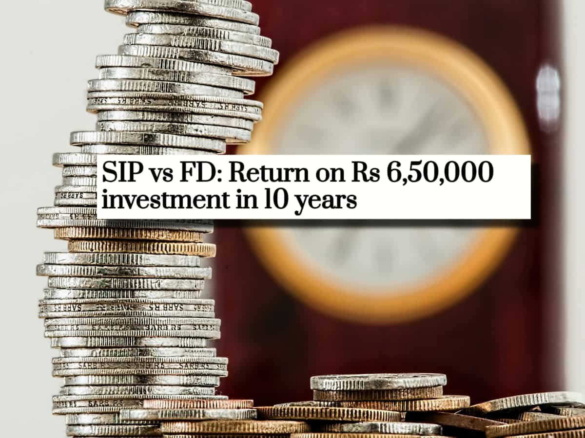 SIP vs FD: What will be your return on Rs 6,50,000 investment in 10 years?