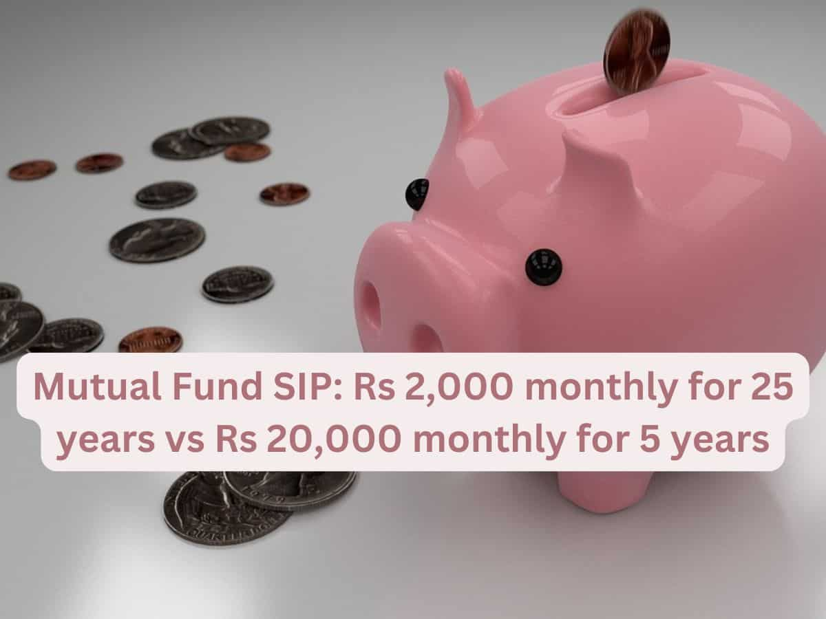 Mutual Fund SIP: How much corpus can you generate if you invest Rs 2,000 monthly for 25 years and Rs 20,000 monthly for 5 years? Check calculations