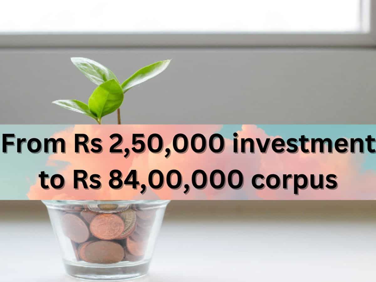From Rs 2,50,000 one-time investment to Rs 84,00,000 corpus; in how many years, one may reach this target?
