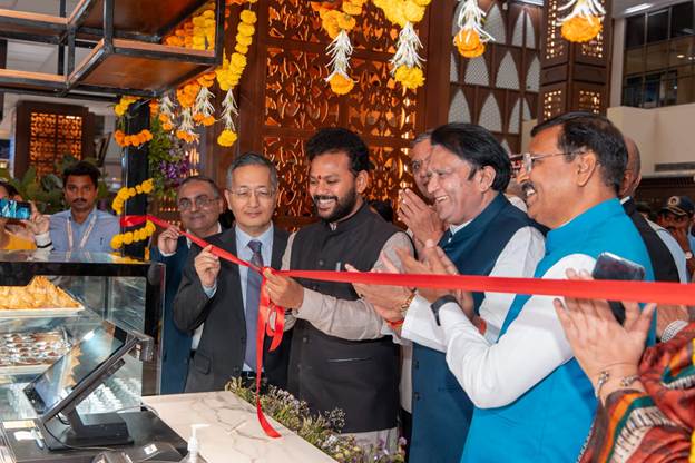 Union Minister Ram Mohan Naidu inaugurates 'Udaan Yatri Cafe' at Ahmedabad airport